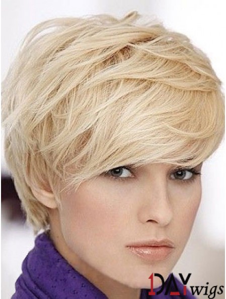 Blonde Short Straight Boycuts Capless Wig Online Shop