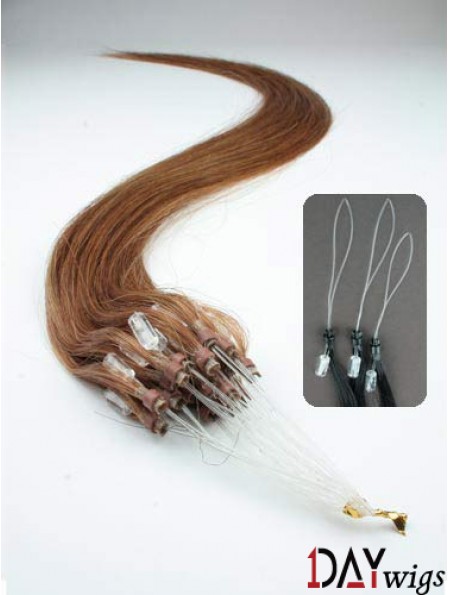 Discount Auburn Straight Micro Loop Ring Hair Extensions