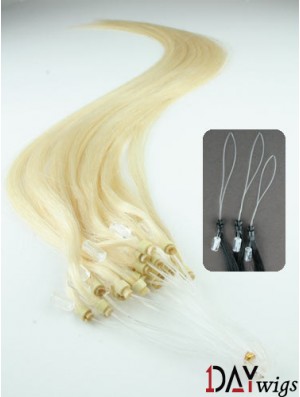 Perfect Blonde Straight Micro Loop Ring Hair Extensions