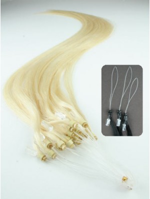 Perfect Blonde Straight Micro Loop Ring Hair Extensions