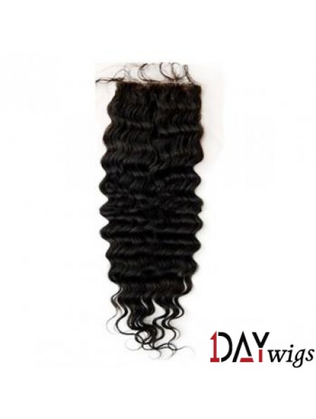 Sleek Black Long Wavy Lace Closures