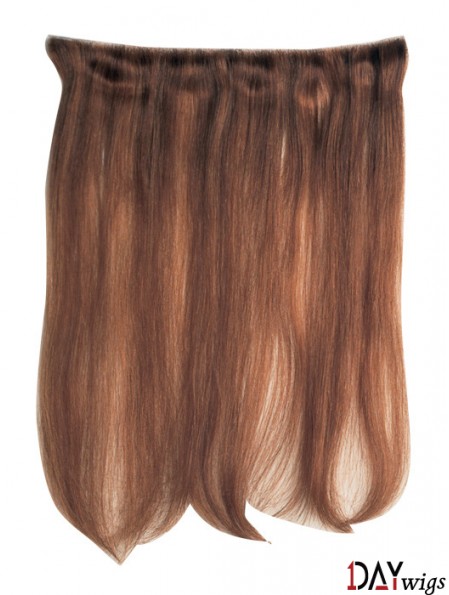 Straight Remy Real Hair Auburn Comfortable Weft Extensions