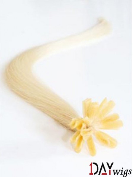 Blonde Straight Fashionable Nail/U Tip Hair Extensions