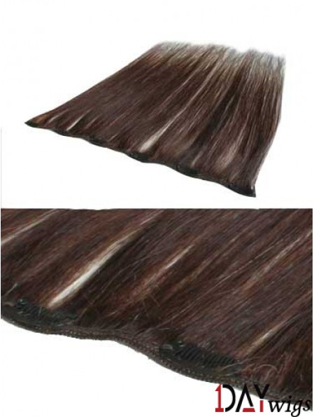 Discount Auburn Straight Remy Real Hair Clip In Hair Extensions
