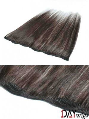 Gorgeous Brown Straight Remy Real Hair Clip In Hair Extensions