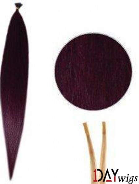 Red Straight Stick/I Tip Hair Extensions