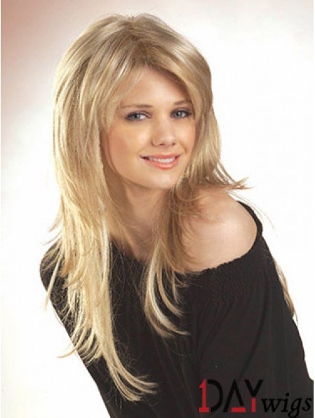 Mono Top Real Hair Wigs With Lace Front Layered Cut