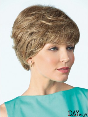 Monofilament Wig Real 100% Hand Tied Curly Style Short Length Boycuts