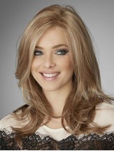 Trendy Blonde Wavy Long Remy Real Hair Lace Front Wigs