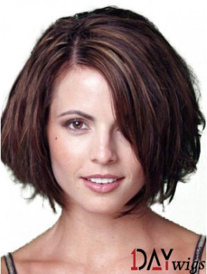 Real Bob Wigs With Remy Real Chin Length Auburn Color