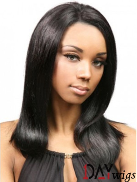 Yaki Real Hair With Capless Black Color Yaki Style