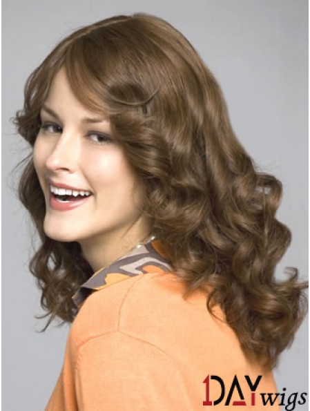 Brown Long Fashionable Wavy Layered Lace Wigs