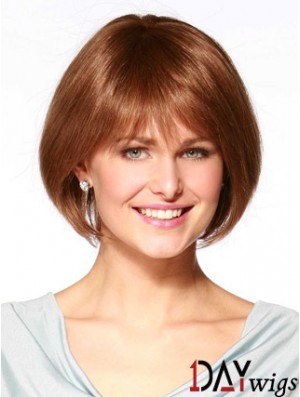 Real Hair Bob Wig Remy Real Bobs Cuts Straight Style Chin Length