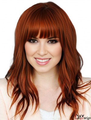 100 Percent Real Hair Lace Front Wigs With Bangs Full Lace Wavy Style