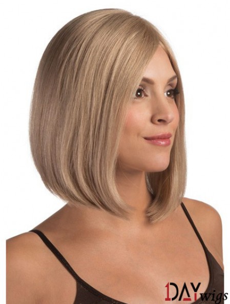 Lace Front Chin Length Straight Blonde Fashionable Bob Wigs