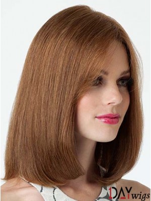 Top Lace Front Straight Shoulder Length Remy Real Lace Wigs 