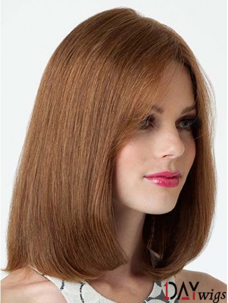 Top Lace Front Straight Shoulder Length Remy Real Lace Wigs 