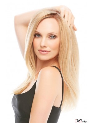 Layered Great Straight Blonde Long Real Hair Lace Front Wigs