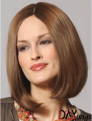  Refined Lace Front Straight Shoulder Length Remy Real Lace Wigs