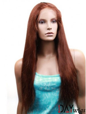 Yaki Straight Real Hair With Monofilament Yaki Style Long Length