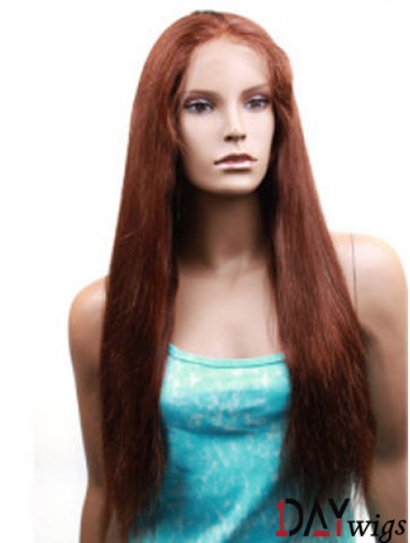 Yaki Straight Real Hair With Monofilament Yaki Style Long Length