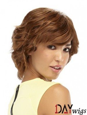 Wavy Auburn Style Short Classic Wigs