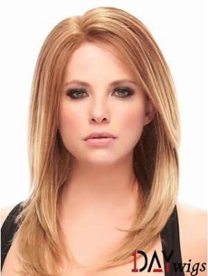 Auburn Shoulder Length Trendy Straight Without Bangs Lace Wigs