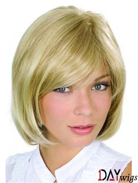 Chin Length Blonde High Quality 10 inch Wavy Bob Wigs