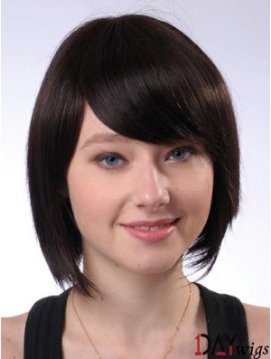 Bobs Best Straight Brown Chin Length Real Hair Wigs