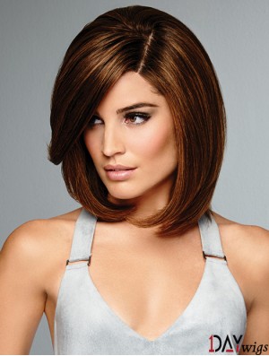 Brown 100% Hand-tied Remy Real Hair 12 inch Bob Style Wigs