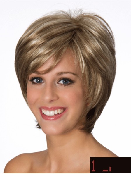 Layered Wavy Blonde 8 inch Real Real Wigs