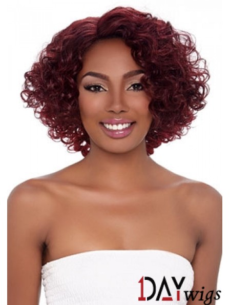 Curly Wigs For African American Women With Capless Curly Style Red Color