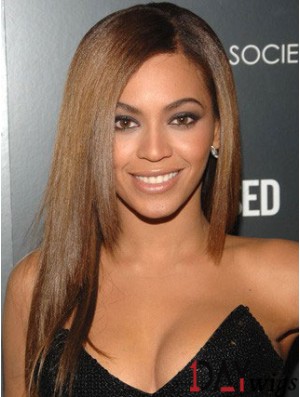 Long Yaki Without Bangs Lace Front 18 inch Flexibility Beyonce Wigs