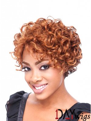 Short Curly African Wig Curly Style Shoulder Length Boycuts Full Lace
