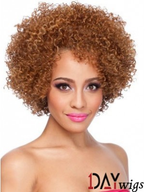 African American Afro Wigs Chin Length Kinky Style Layered Cut