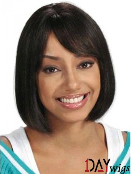 Short Hair Wigs African American Straight Style Chin Length