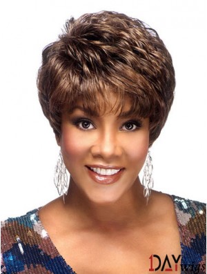 Short African American Wigs Collection Boycuts Cropped Length Brown Color