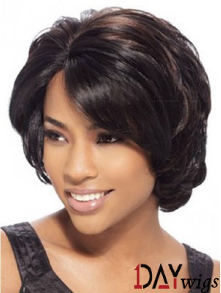 Wavy Layered Chin Length Brown Trendy Lace Front Wigs