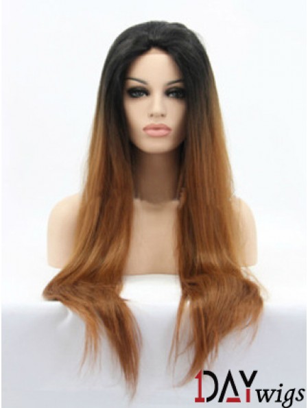 Natural 26 inch Long Straight Wigs For Black Women