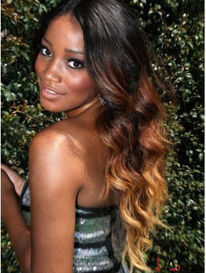 Full Lace Real Hair Wigs UK With Long Length Ombre/2 Color