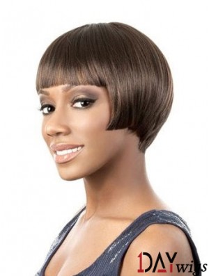 Lace Front Short Yaki Brown Amazing Bob Wigs