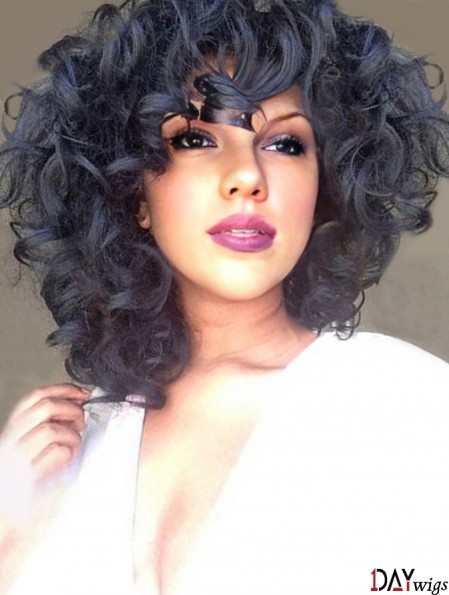 Black Curly 10 inch Capless Synthetic African American Wigs