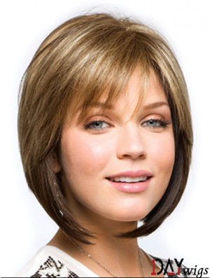 Synthetic Ladies Wigs With Bobs Cut Straight Style Chin Length