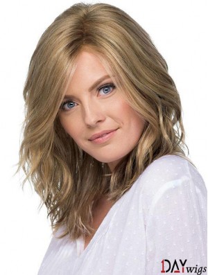 Layered 14 inch Shoulder Length Wavy New Medium Wigs