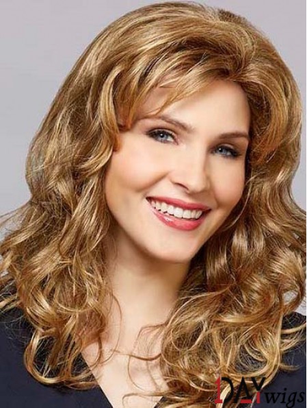 Layered Capless 16 inch Wavy Blonde Long Wigs