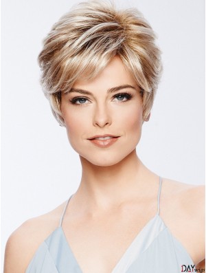 Boycuts Blonde Wavy 4 inch Cropped Synthetic Wigs