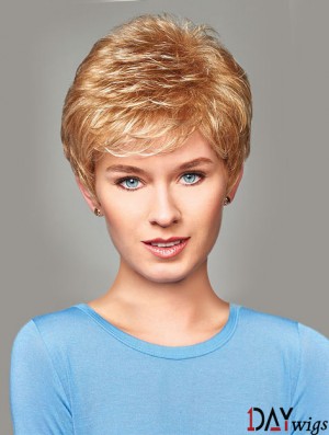 Buy Synthetic With Capless Short Length Blonde Color