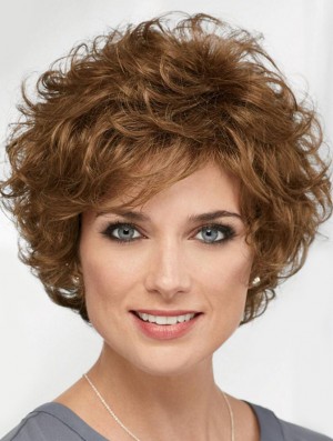 Curly Brown Short 8inch Designed Classic Wigs