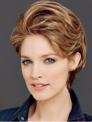 Wavy Brown Top Short Classic Wigs