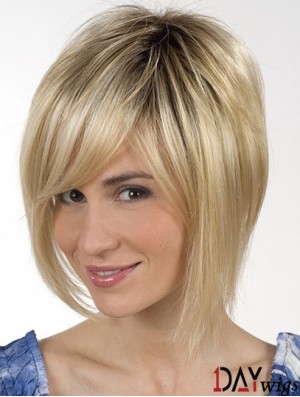 Chin Length Blonde Great 8 inch Straight Bob Wigs